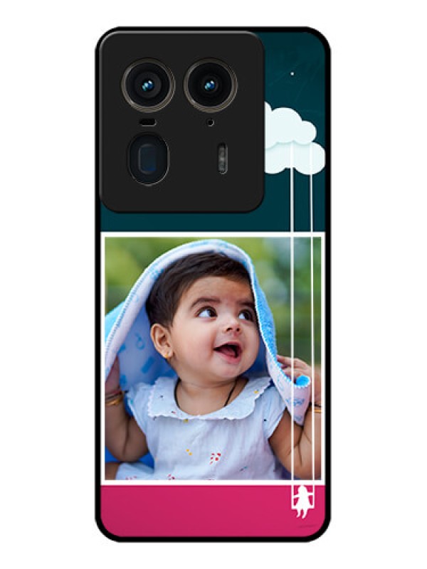 Custom Motorola Edge 50 Ultra 5G Custom Glass Phone CaseCute Girl With Cloud Design