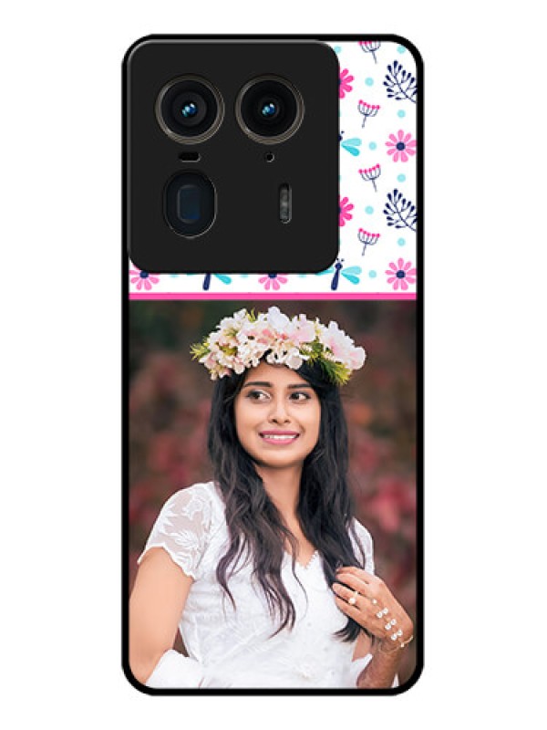 Custom Motorola Edge 50 Ultra 5G Custom Glass Phone CaseColorful Flower Design
