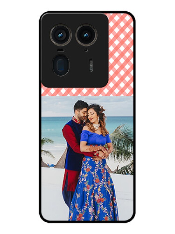 Custom Motorola Edge 50 Ultra 5G Custom Glass Phone CasePink Pattern Design