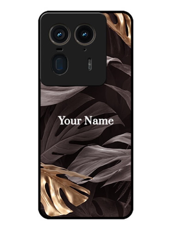 Custom Motorola Edge 50 Ultra 5G Custom Glass Phone CaseWild Leaves Digital Paint Design
