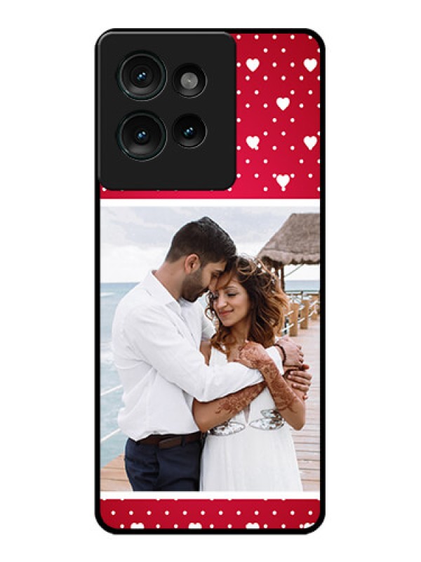 Custom Motorola Edge 50 Custom Glass Phone CaseHearts Mobile Case Design