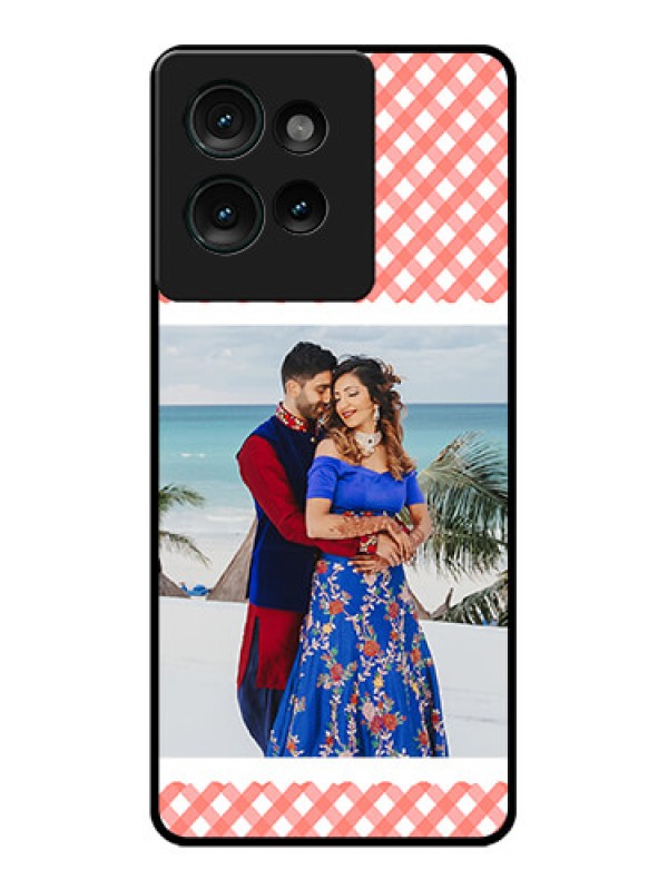 Custom Motorola Edge 50 Custom Glass Phone CasePink Pattern Design