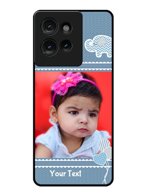Custom Motorola Edge 50 Custom Glass Phone CaseWith Kids Pattern Design