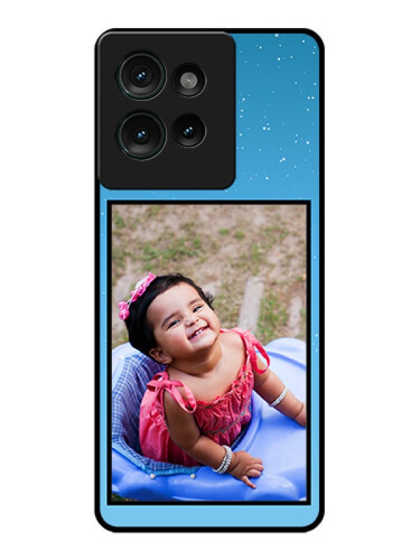 Custom Motorola Edge 50 Custom Glass Phone CaseWave Pattern Colorful Design