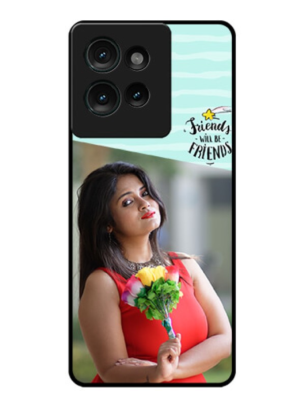 Custom Motorola Edge 50 Custom Glass Phone CaseFriends Picture Icon Design