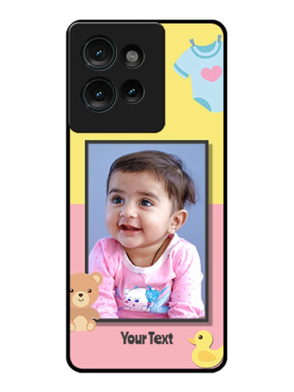 Custom Motorola Edge 50 Custom Glass Phone CaseKids 2 Color Design