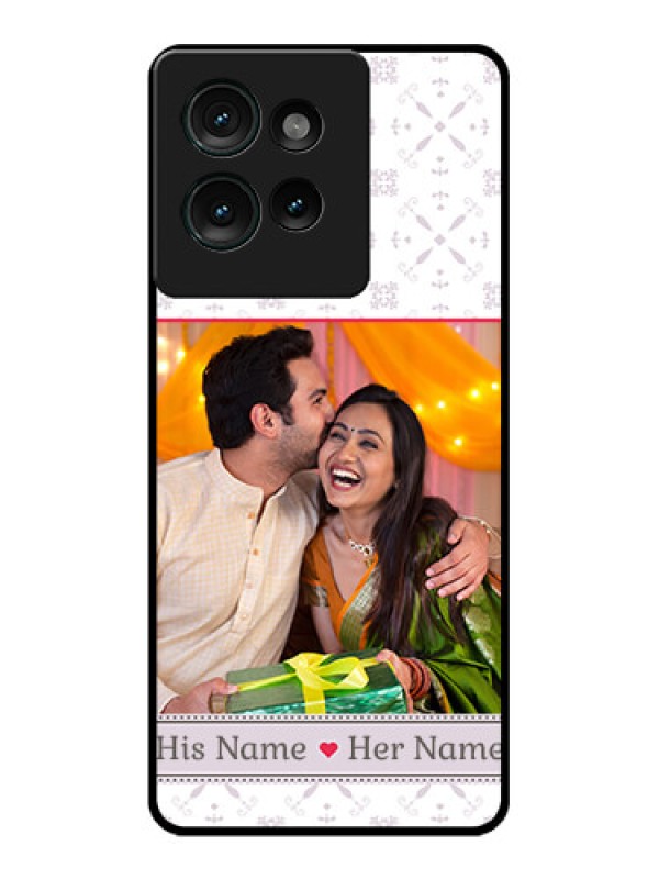 Custom Motorola Edge 50 Custom Glass Phone CaseWith Photo And Ethnic Design