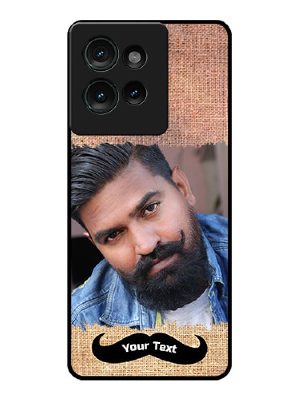 Custom Motorola Edge 50 Custom Glass Phone CaseWith Texture Design