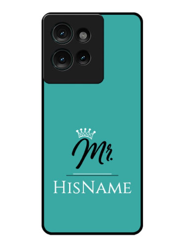Custom Motorola Edge 50 Custom Glass Phone CaseMr With Name Design