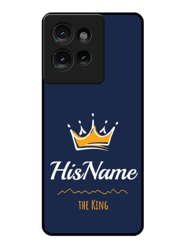 Custom Motorola Edge 50 Custom Glass Phone CaseKing With Name Design
