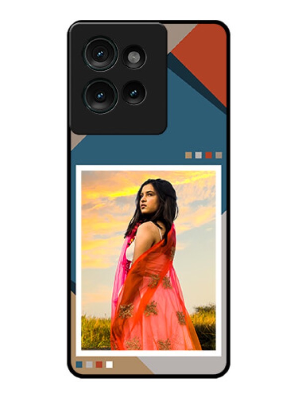 Custom Motorola Edge 50 Custom Glass Phone CaseRetro Color Pallet Design
