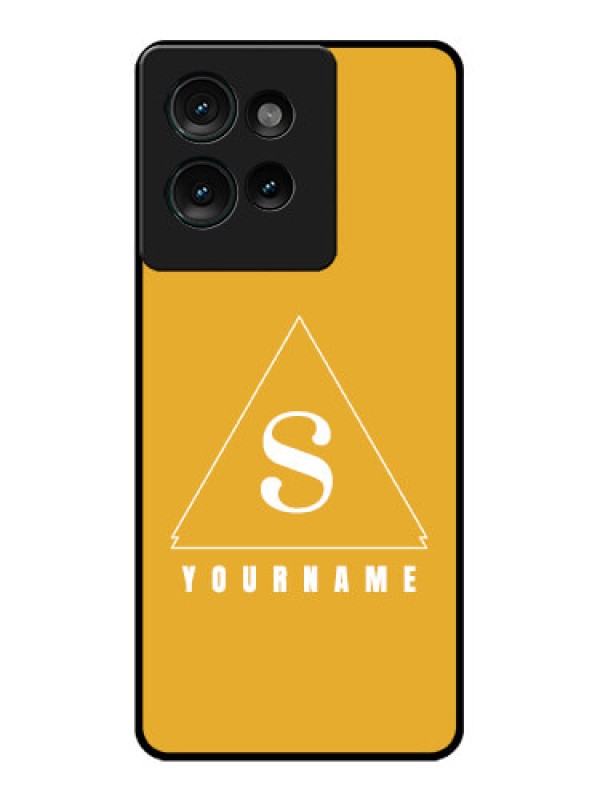 Custom Motorola Edge 50 Custom Glass Phone CaseSimple Triangle Design