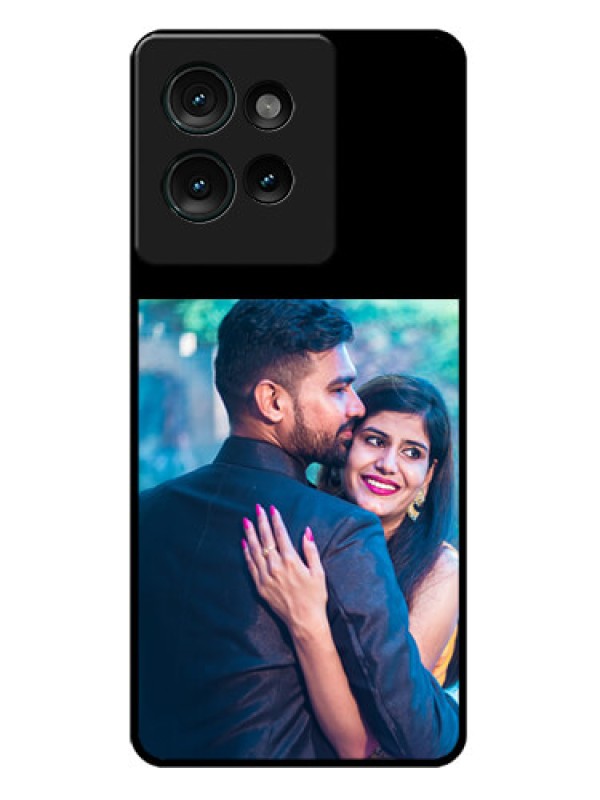 Custom Motorola Edge 50 Custom Glass Phone Case - Upload Full Picture With Custom Color Design