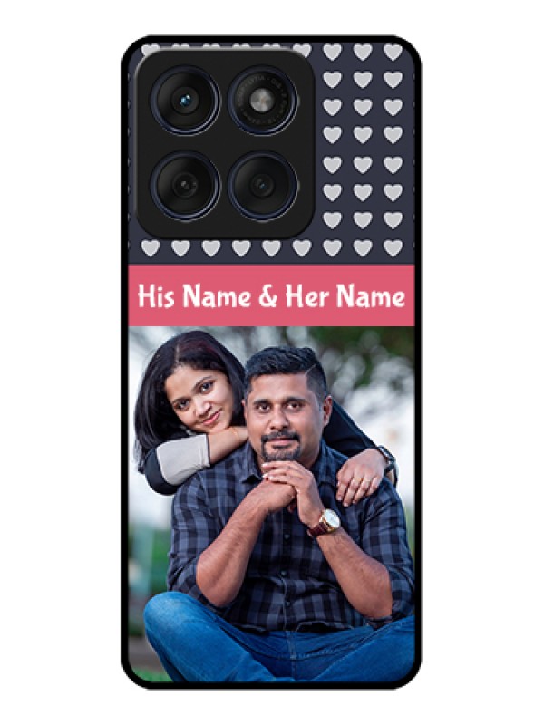 Custom Edge 60 Fusion Custom Glass Phone Case - Love Symbols Design