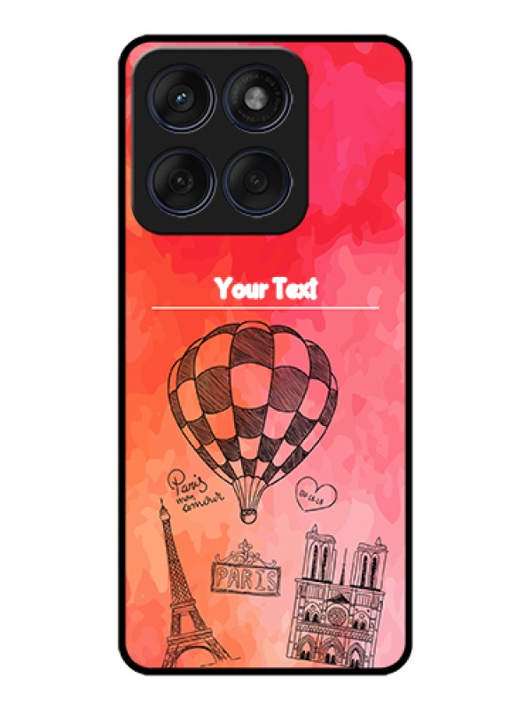 Custom Edge 60 Fusion Custom Glass Phone Case - Paris Theme Design