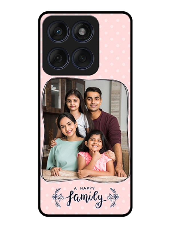 Custom Edge 60 Fusion Custom Glass Phone Case - Family With Dots Design