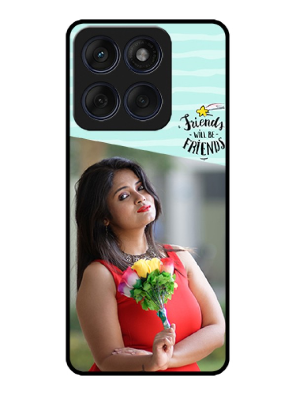 Custom Edge 60 Fusion Custom Glass Phone Case - Friends Picture Icon Design