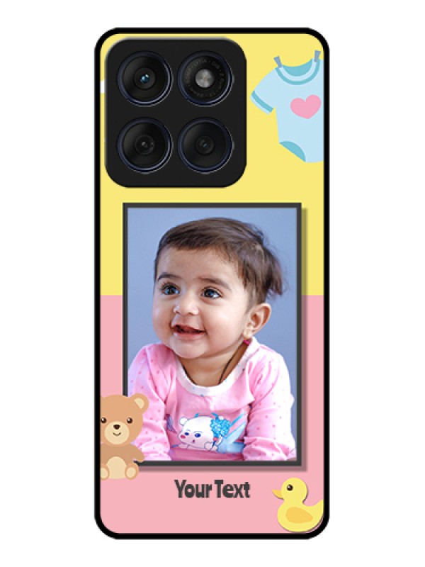 Custom Edge 60 Fusion Custom Glass Phone Case - Kids 2 Color Design