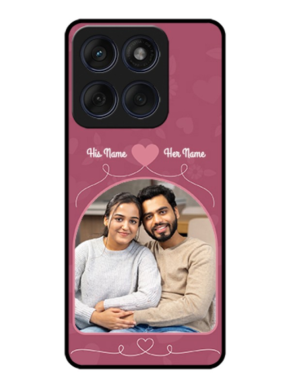 Custom Edge 60 Fusion Custom Glass Phone Case - Love Floral Design