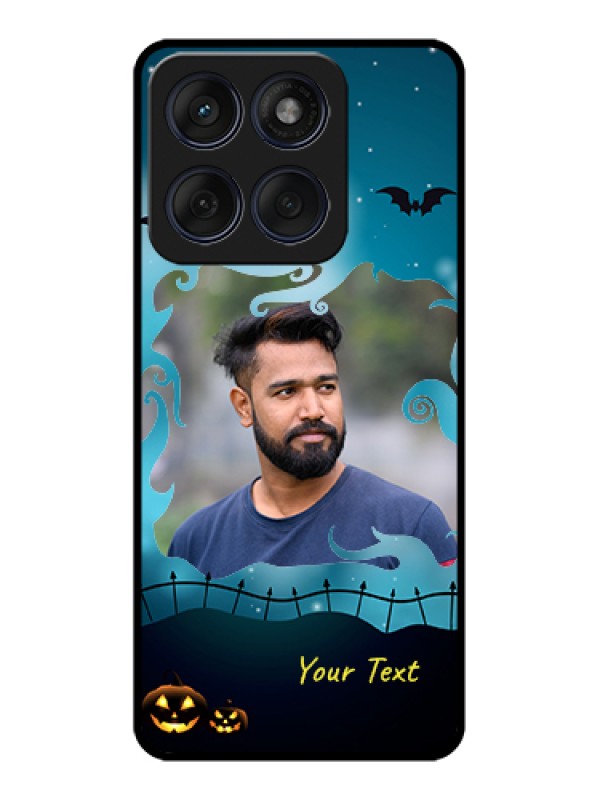 Custom Edge 60 Fusion Custom Glass Phone Case - Halloween Frame Design