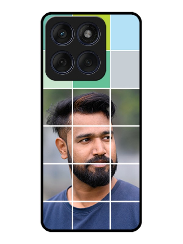 Custom Edge 60 Fusion Custom Glass Phone Case - With White Box Pattern