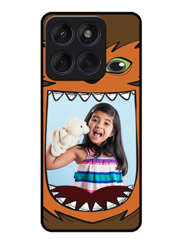 Custom Edge 60 Fusion Custom Glass Phone Case - Owl Monster Back Case Design