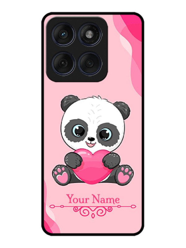 Custom Edge 60 Fusion Custom Glass Phone Case - Cute Panda Design
