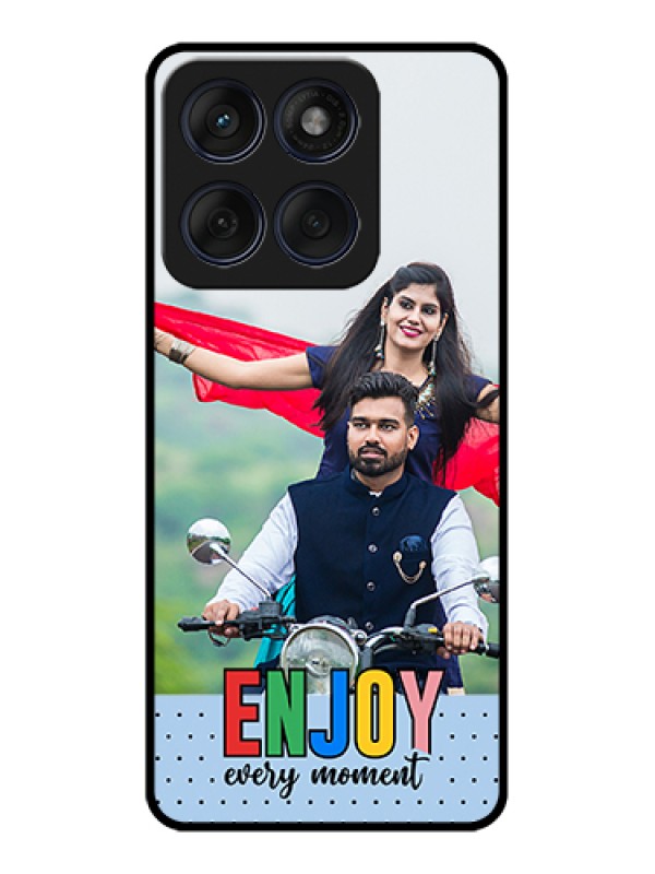 Custom Edge 60 Fusion Custom Glass Phone Case - Enjoy Every Moment Design