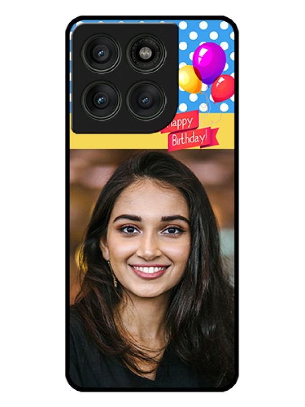 Custom Motorola Edge 60 Pro 5G Custom Glass Phone Case - Happy Birthday Design