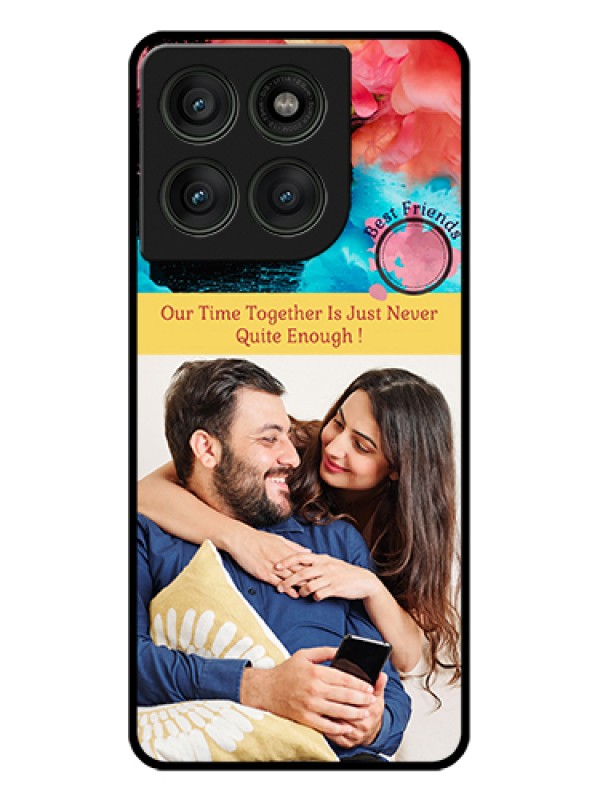 Custom Motorola Edge 60 Pro 5G Custom Glass Phone Case - Quote With Acrylic Painting Design