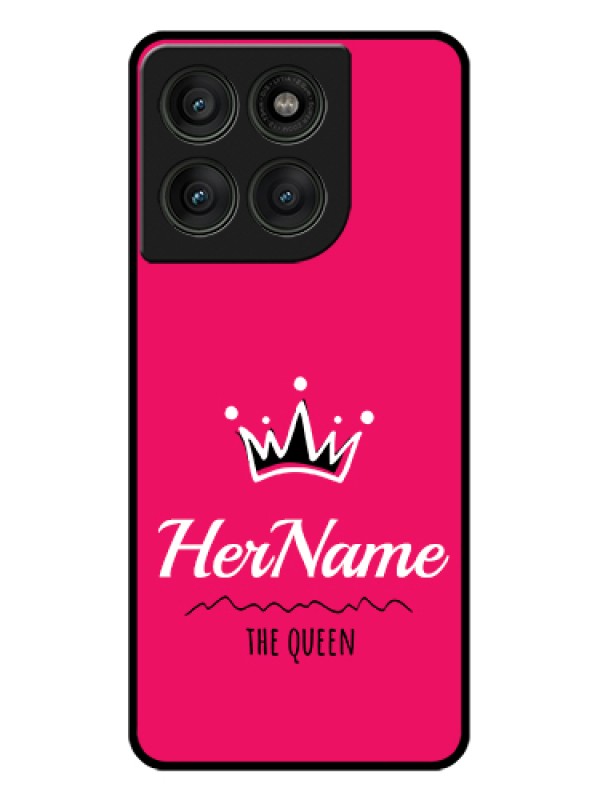 Custom Motorola Edge 60 Pro 5G Custom Glass Phone Case - Queen With Name Design