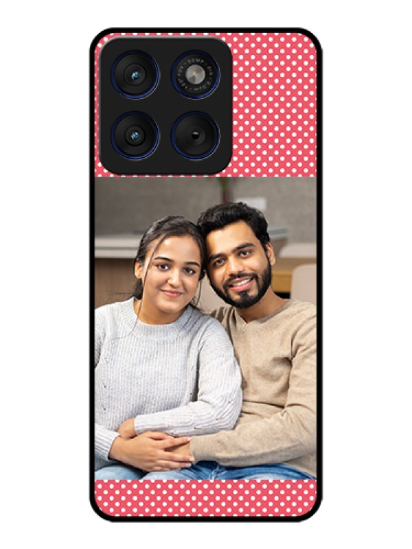 Custom Motorola Edge 70 5G Custom Glass Phone Case - White Dotted Design