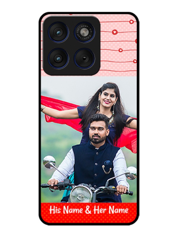 Custom Motorola Edge 70 5G Custom Glass Phone Case - Red Pattern Case Design