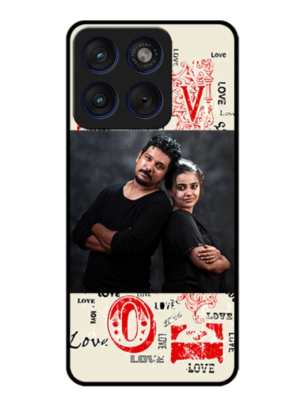 Custom Motorola Edge 70 5G Custom Glass Phone Case - Trendy Love Design Case