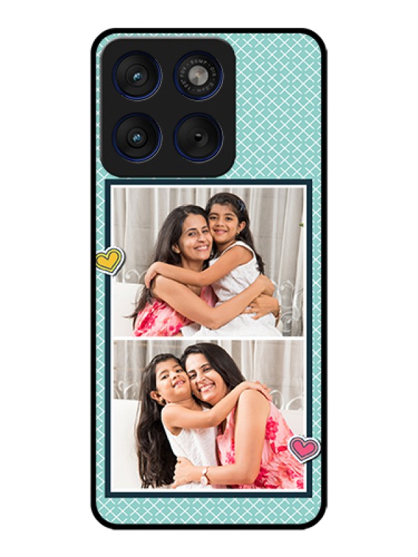 Custom Motorola Edge 70 5G Custom Glass Phone Case - 2 Image Holder With Pattern Design