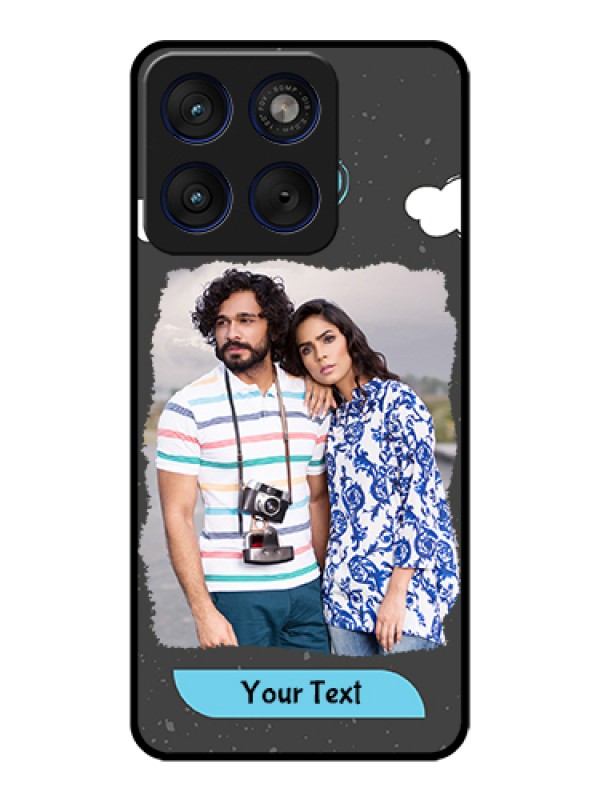 Custom Motorola Edge 70 5G Custom Glass Phone Case - Splashes With Love Doodles Design