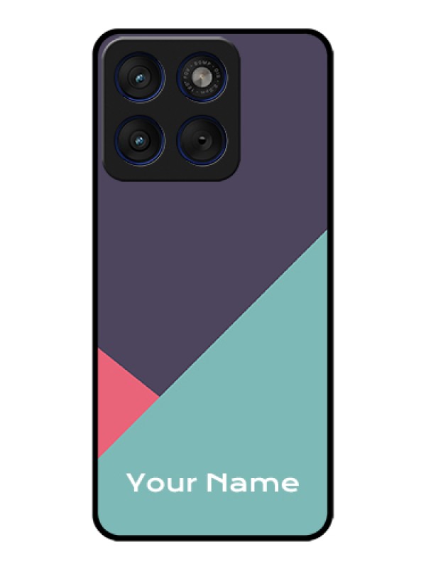 Custom Motorola Edge 70 5G Custom Glass Phone Case - Tri Color Abstract Design