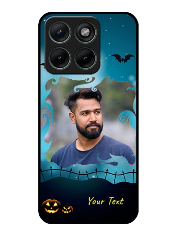 Custom Motorola Edge 70 Fusion Custom Glass Phone Case - Halloween Frame Design