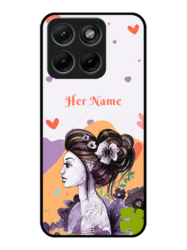Custom Motorola Edge 70 Fusion Custom Glass Phone Case - Woman And Nature Design