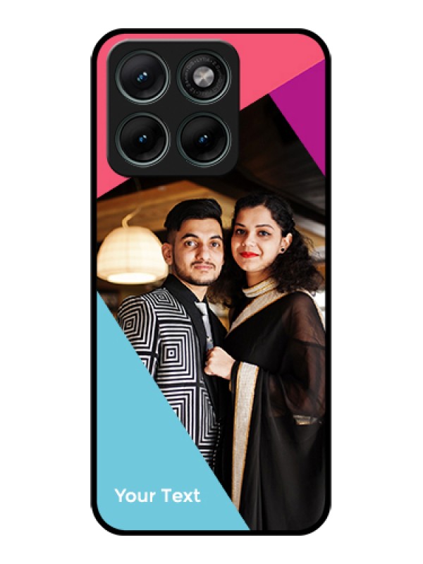 Custom Motorola Edge 70 Fusion Custom Glass Phone Case - Stacked Triple Colour Design