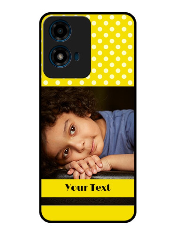 Custom Motorola G04 Custom Glass Phone CaseBright Yellow Case Design