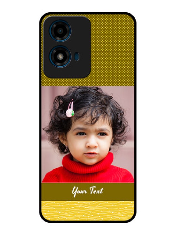 Custom Motorola G04 Custom Glass Phone CaseSimple Green Color Design