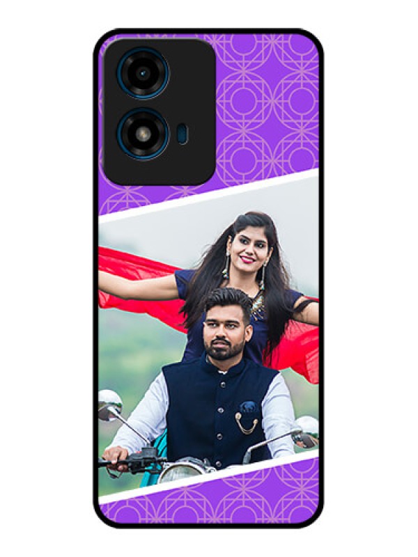 Custom Motorola G04 Custom Glass Phone CaseViolet Color Pattern Design