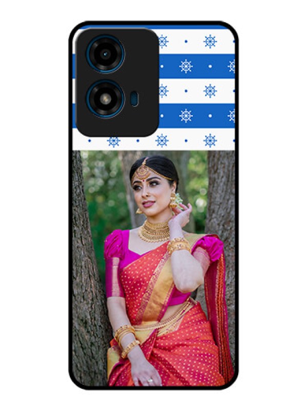 Custom Motorola G04 Custom Glass Phone CaseSnow Pattern Design