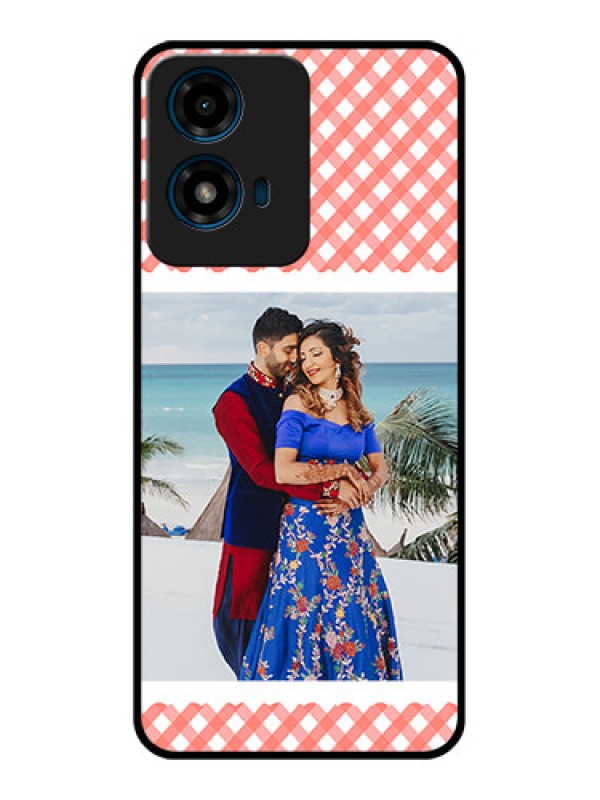 Custom Motorola G04 Custom Glass Phone CasePink Pattern Design