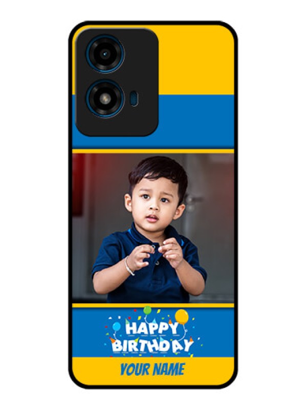 Custom Motorola G04 Custom Glass Phone CaseBirthday Wishes Design