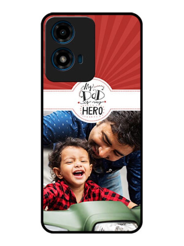 Custom Motorola G04 Custom Glass Phone CaseMy Dad Hero Design