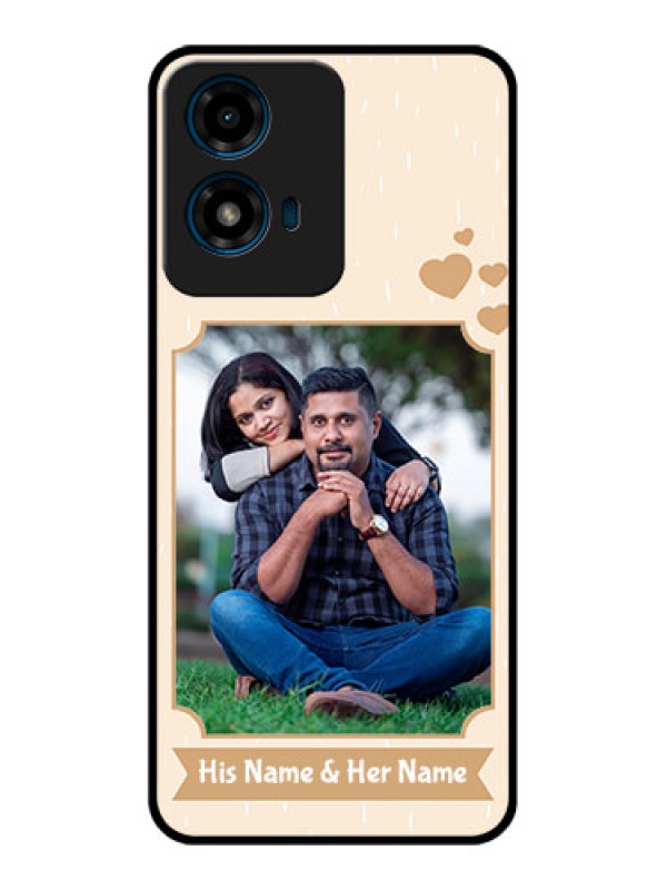 Custom Motorola G04 Custom Glass Phone CaseWith Confetti Love Design