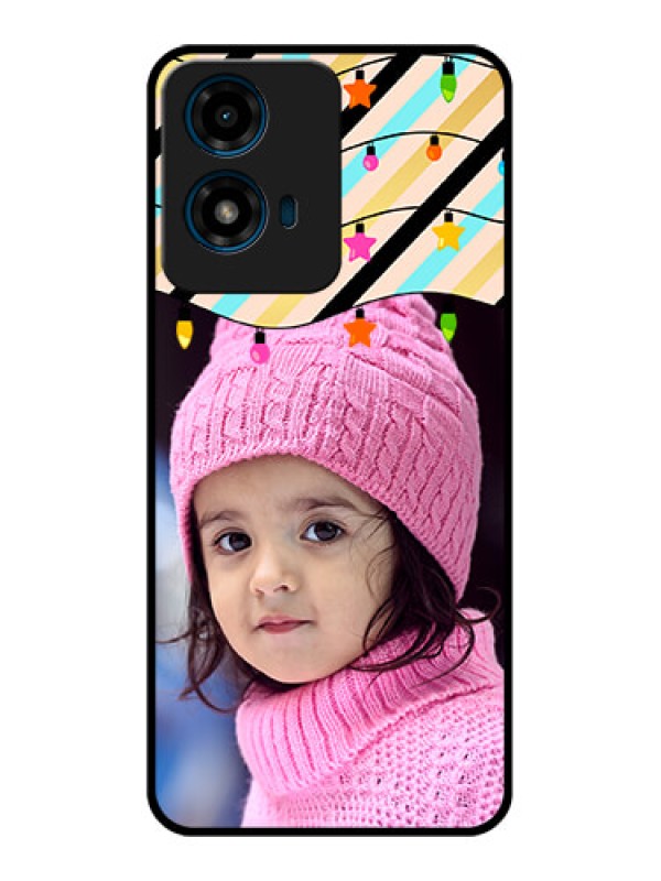 Custom Motorola G04 Custom Glass Phone CaseLights Hanging Design
