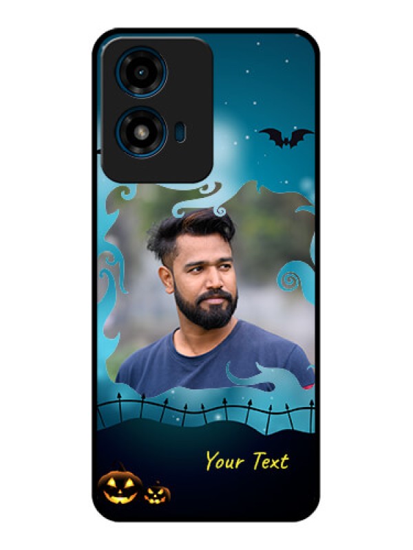 Custom Motorola G04 Custom Glass Phone CaseHalloween Frame Design